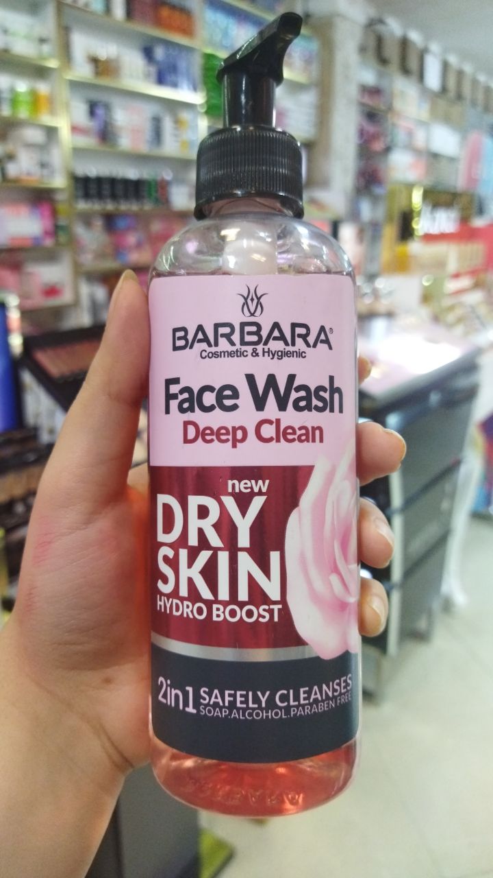  ژل شستشو و پاک کننده صورت فیس واش باربارا  مناسب پوست خشک Barbara Face Wash میل 370